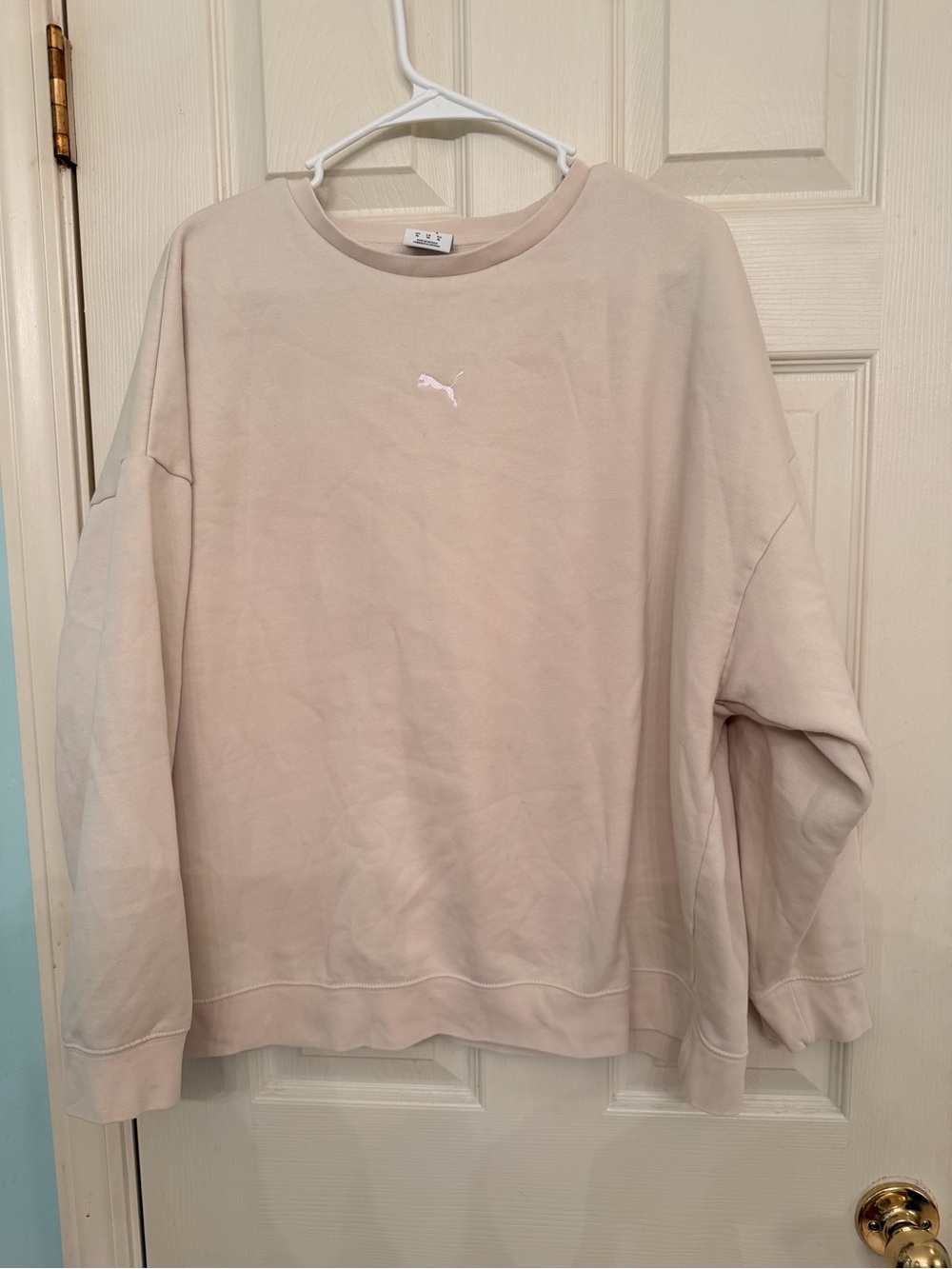 Puma Women's Light Cream Crewneck Sweatshirt